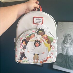 Loungefly Disney Baymax Big Hero 6 Kids Backpack - White and Red